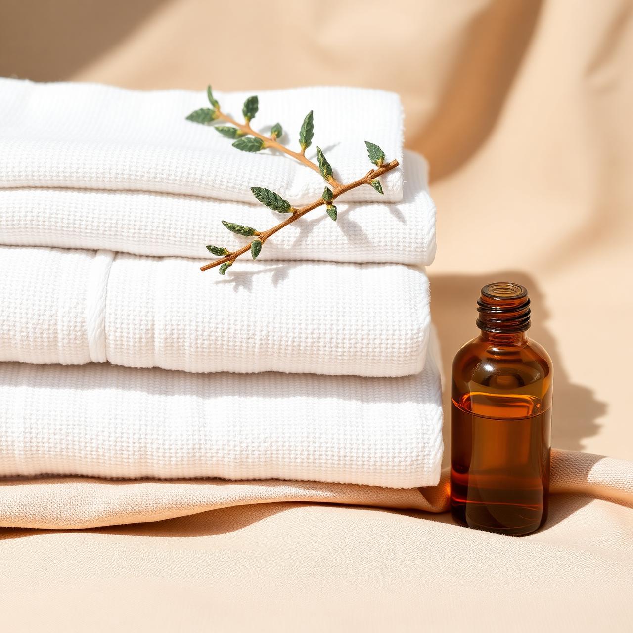 White spa towels